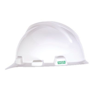 V-Gard Slotted Cap, White, W/Fas-Trac III Suspension, #475358-Logo (Logo Included)