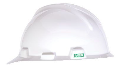 V-Gard Slotted Cap, White, W/Fas-Trac III Suspension, #475358-Logo (Logo Included)