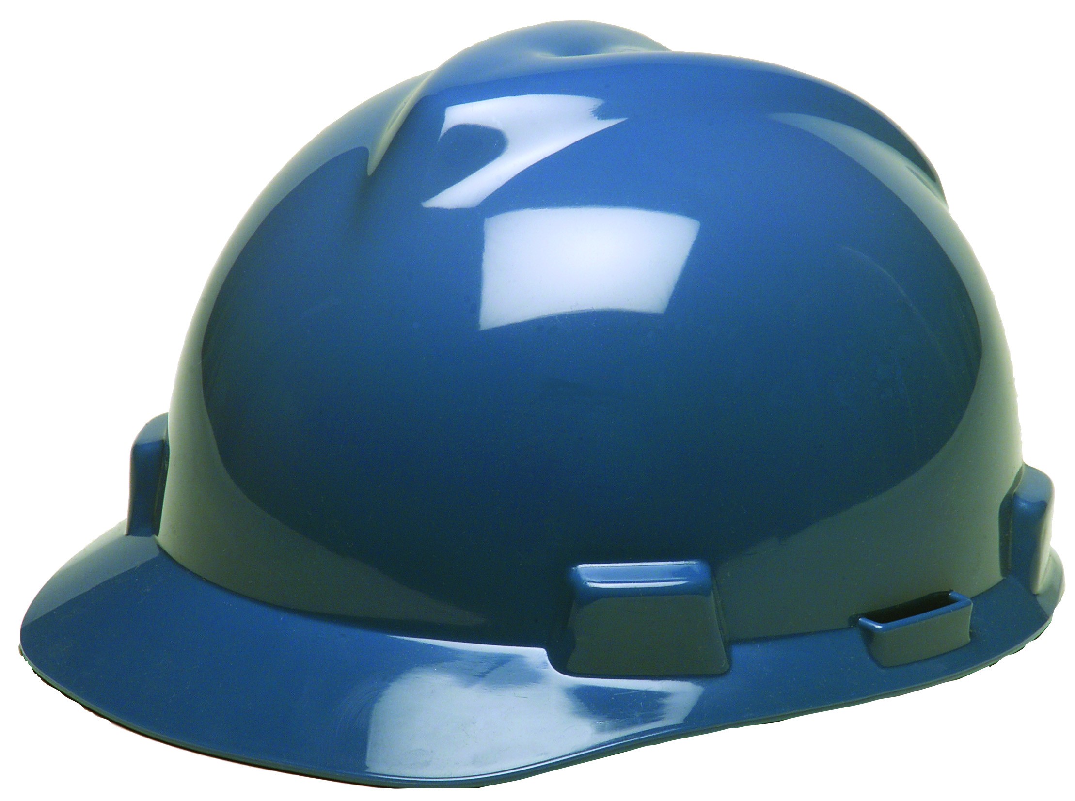 V-Gard Slotted Cap, Blue, w/Fas-Trac III Suspension, 1/EA #475359-Logo (Logo Included)