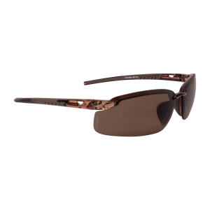 ES4 Premium Safety Eyewear - Crystal Brown Frame - HD Brown Flash Mirror Lens, MOQ 12 #211125