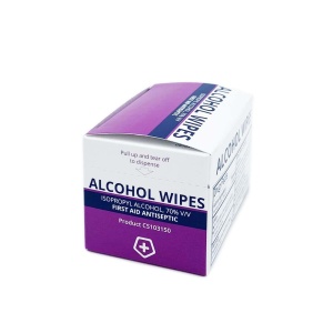 Alcohol Cleaning Wipes, 50 CT #CS103150