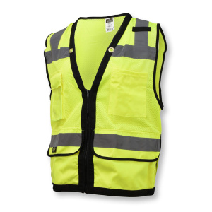 Type R Class 2 Heavy Duty Mesh/Solid Surveyor Safety Vest , 1EA #SV59Z-2