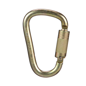 Steel Carabiner, 1" Gate Opening, Auto-Locking, ANSI Z359.12, 1/EA #10089207