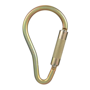 Steel Carabiner, 2.1" Gate Opening, Auto-Locking, ANSI Z359.12, 1/EA #10089209
