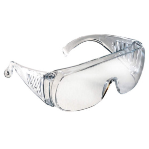 Chief™ OTG Safety Eyewear - Clear Frame - Clear Lens, MOQ 12 #360-C-Logo (Logo Included)