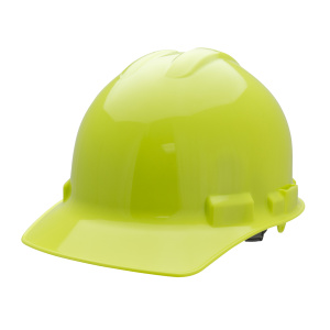 Ratchet, 4-Point, Duo Safetyâ„¢, Hard Hat, Cap, Hi-Vis Lime: #H24R6
