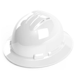Pinlock, 4-Point, Vented, Duo Safetyâ„¢, Hard Hat, Full Brim, White: #H34R1V
