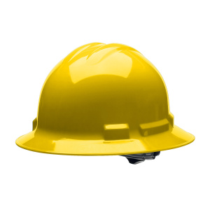 Ratchet, 4-Point, Duo Safetyâ„¢, Hard Hat, Full Brim, Yellow: #H34R2