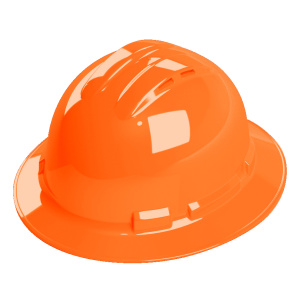 Pinlock, 4-Point, Vented, Duo Safetyâ„¢, Hard Hat, Full Brim, Orange: #H34R3V