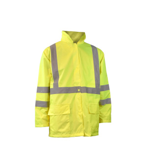 RW10-3S1Y Lightweight Rain Jacket - Hi-Vis Green, 1 EA #RW10-3S1Y