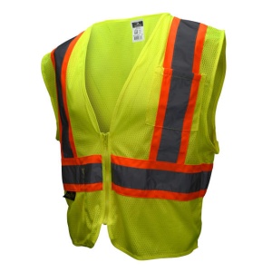 SV22-2 Economy Type R Class 2 Mesh Safety Vest with Two-Tone Trim , 1 EA #SV22-2-Logo (Logo Included)