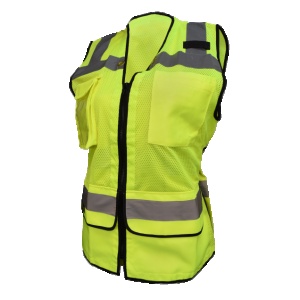 Ladies Heavy Duty Surveyor Safety Vest - Green, #SV59W-2ZGM