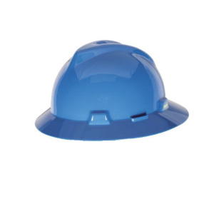 V-Gard Slotted Full-Brim Hat, Blue, w/1-Touch Suspension, 1/EA #10058320