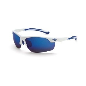 AR3 Premium Safety Eyewear - White Frame - Blue Mirror Lens - MOQ 12 #16278
