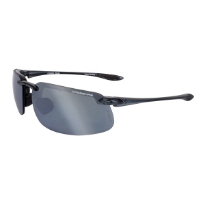 ES4 Premium Safety Eyewear - Crystal Black Frame - Polarized Silver Mirror Lens, MOQ 12 #21427