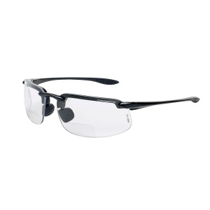 ES4 Bifocal Safety Eyewear - Pearl Gray Frame - Clear Lens - 2.5 Diopter, MOQ 12 #216425