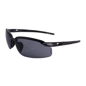 ES5 Premium Safety Eyewear - Pearl Black Frame - Smoke Lens, MOQ 12 #2961