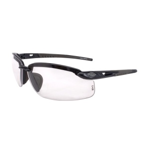 ES5 Premium Safety Eyewear - Shiny Pearl Gray Frame - Clear Lens, MOQ 12 #2964