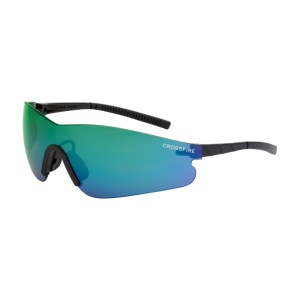 Blade Performance Safety Eyewear - Black Frame - Emerald Mirror Lens, MOQ 12 #30210