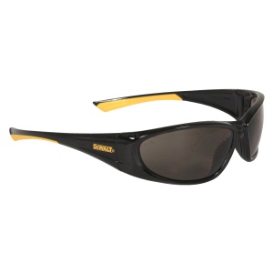 DPG98 Gableâ„¢ Safety Glass - Black/Yellow Frame - Smoke Lens, MOQ 12 #DPG98-2D