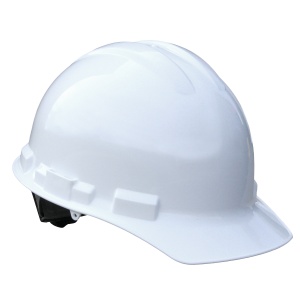 Granite™ Cap Style 4 Point Ratchet Hard Hat - White, 1/EA #GHR4-WHITE-Logo (Logo Included)