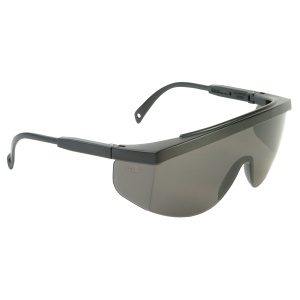 Galaxy™ Safety Eyewear - Black Frame - Smoke Lens, MOQ 12 #GX0120ID