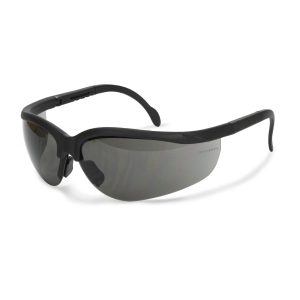Journey® Safety Eyewear - Black Frame - Smoke Lens, MOQ 12 #JR0120ID-Logo (Logo Included)