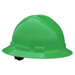 Quartzâ„¢ Full Brim 4 Point Ratchet Hard Hat - Green, 1/EA #QHR4-GREEN