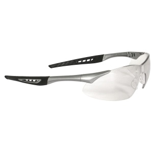 Rock™ Safety Eyewear - Silver Frame - Clear Anti-Fog Lens, MOQ 12 #RK6-11-Logo (Logo Included)