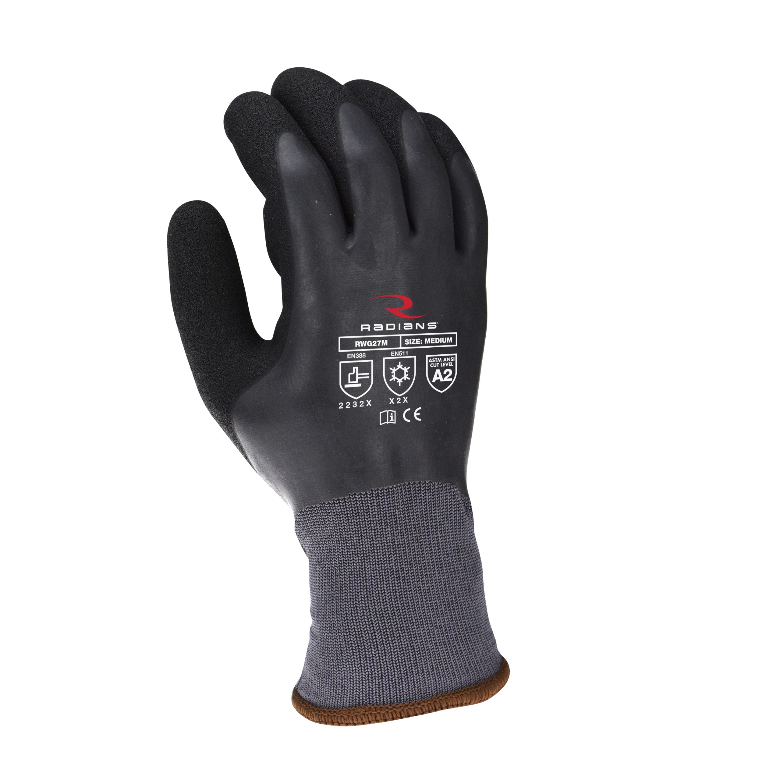 Cut Protection Level A2 Dipped Waterproof Winter Gripper Glove, 1 DZ, #RWG28 - Image 2
