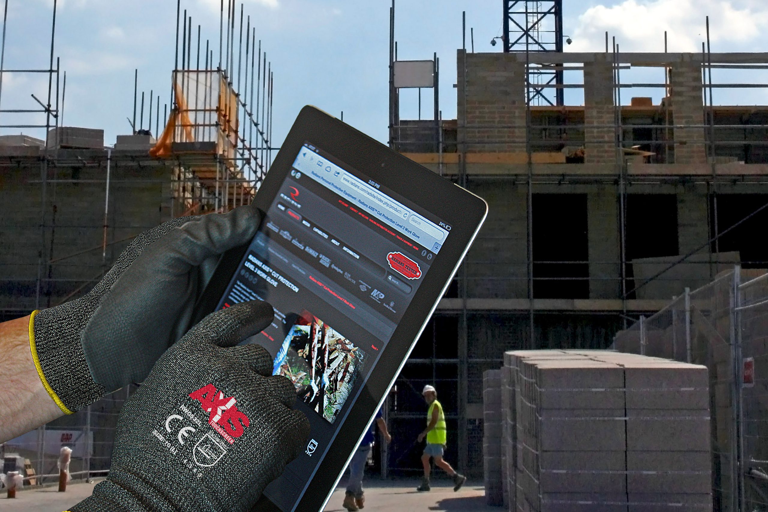 AXIS™ Cut Protection Level A2 Touchscreen Work Glove, 1 DZ, #RWG532 - Image 4