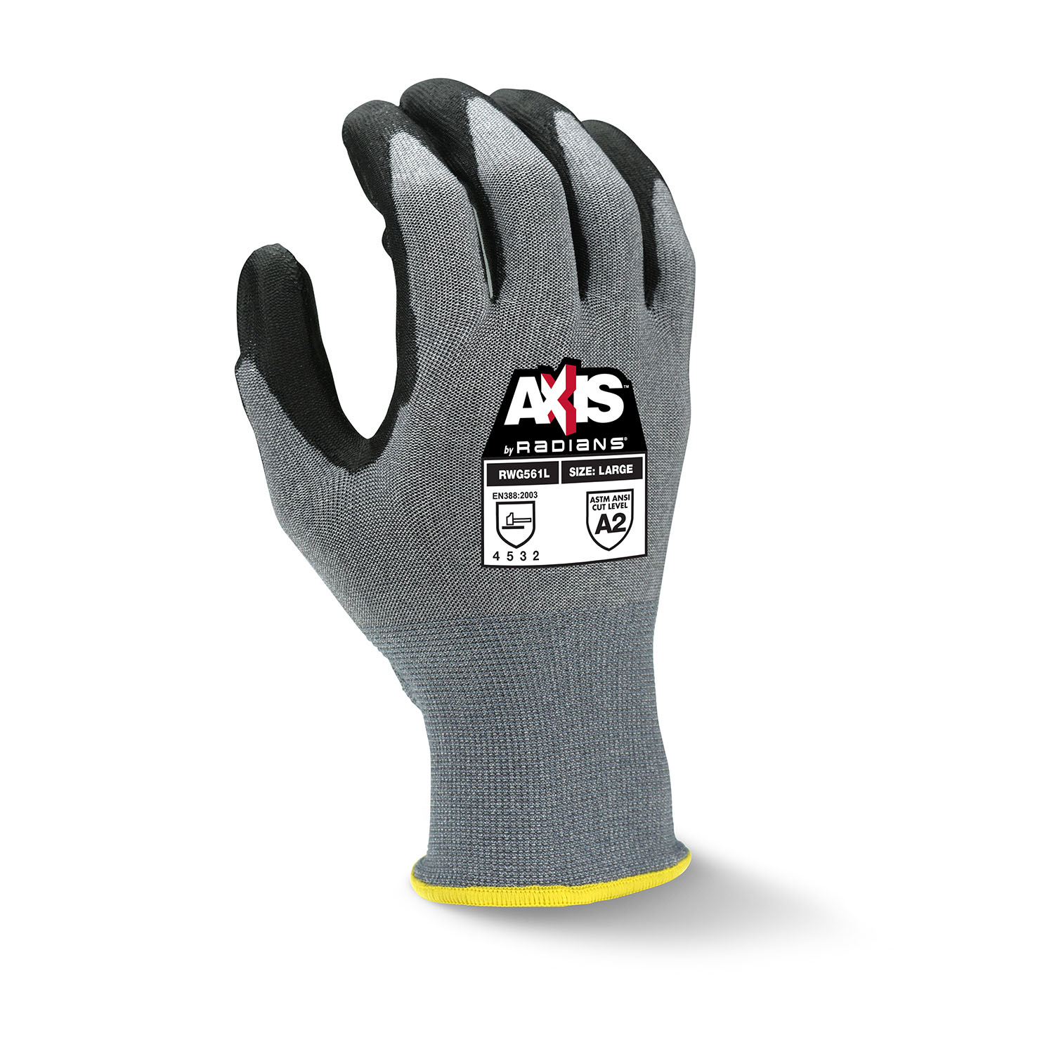 AXIS™ Cut Protection Level A2 PU Coated Glove, 1 DZ, #RWG561 - Image 2