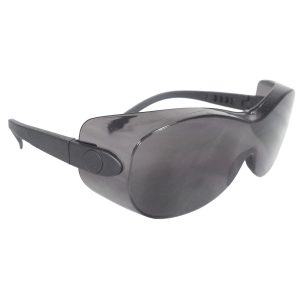 Sheath™ OTG Safety Eyewear - Black Frame - Smoke Lens, MOQ 12 #SH1-20-Logo (Logo Included)