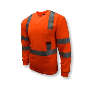 ST21 Class 3 Long Sleeve T-Shirt with Max-Driâ„¢ - Orange, #ST21-3POS