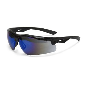 Thraxus™ Safety Eyewear - Black Frame - Blue Mirror Lens - MOQ 12#TXC1-70ID