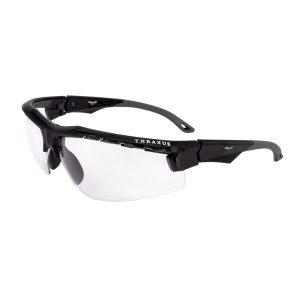 THRAXUS Elite™ Safety Eyewear - Gray Features - Clear Lens - MOQ 12 #TXE1-10ID