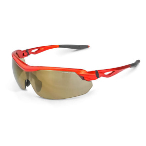 Cirrus Premium Safety Eyewear - Burnt Orange Frame - Gold Mirror Lens, MOQ 12 #39812