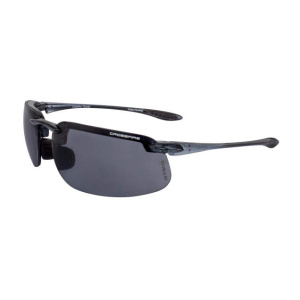 ES4 Premium Safety Eyewear - Crystal Black Frame - Smoke Lens, MOQ 12 #2141