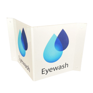 Eyewash Station V-Sign, 1 EA, #EWVS