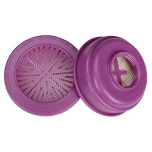 Defender multi gas & vapor cartridge w/ P100 particulate filter, PK of 2, #7580P100