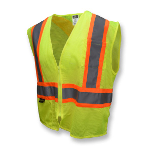 Economy Mesh X-Back Type R Class 2 Safety Vest with Two-Tone Trim #SV22X-2ZGM-Logo (Logo Included)