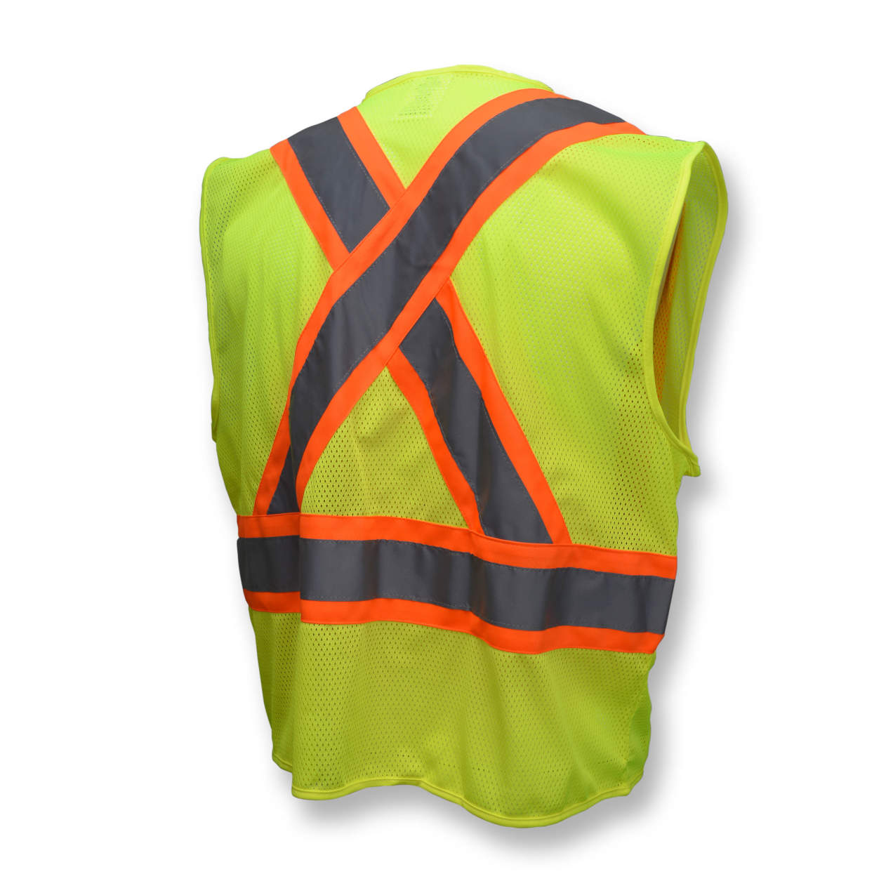Economy Mesh X-Back Type R Class 2 Safety Vest with Two-Tone Trim #SV22X-2ZGM-Logo (Logo Included) - Image 3