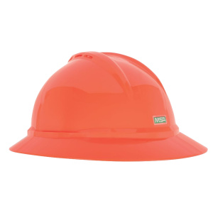 V-Gard 500 Hat, Hi-Viz Orange Vented, 4-Point Fas-Trac III, 1/EA #10167921