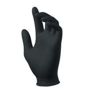 PowerForm Nitrile Exam Gloves with EcoTek, Black,1/BX, #PF-95BK