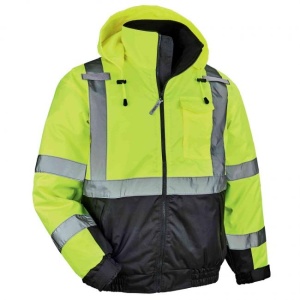GloWear Hi-Vis Winter Bomber Jacket - Type R, Class 3, 1/EA, 8377-Logo (Logo Included)