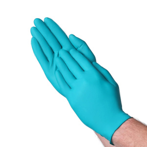 Image of VGuard 5 mil Green Nitrile Exam Glove 100/Box #A16A7 VGuard 5 mil Green Nitrile Exam