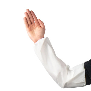 Microporous Sleeve w. Elastic Ends, 18" White 200/Case #B06P10