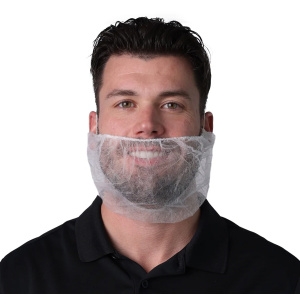 Polypropylene White Beard Cover 18" 1000/Case #B12A19