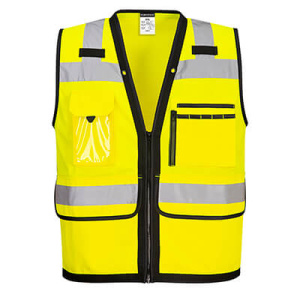 Hi-Vis Heavy Duty Surveyor Vest Yellow, #US378
