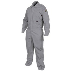MCR Safety FR Gear Flame Resistant (FR) Coveralls Gray 100% Cotton Material Long Sleeve Contractor Coveralls (1/EA) #CCMG